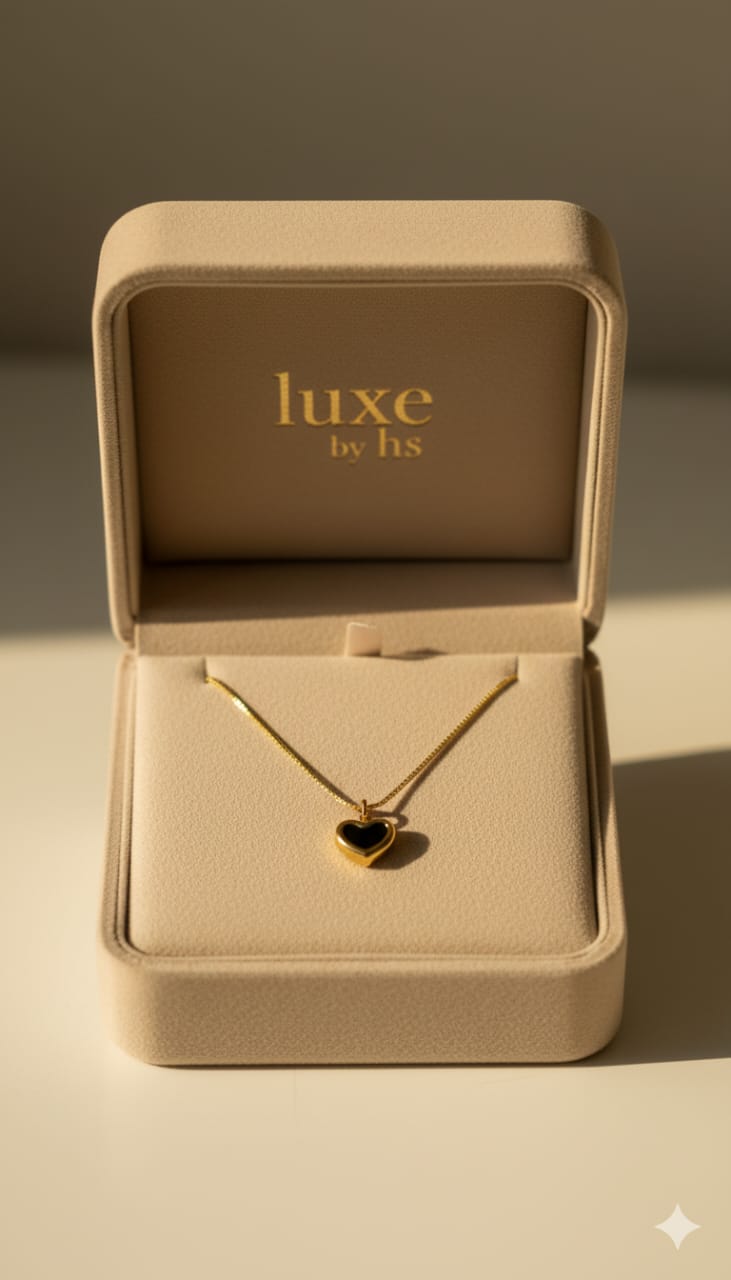 Black Heart Shape Necklace