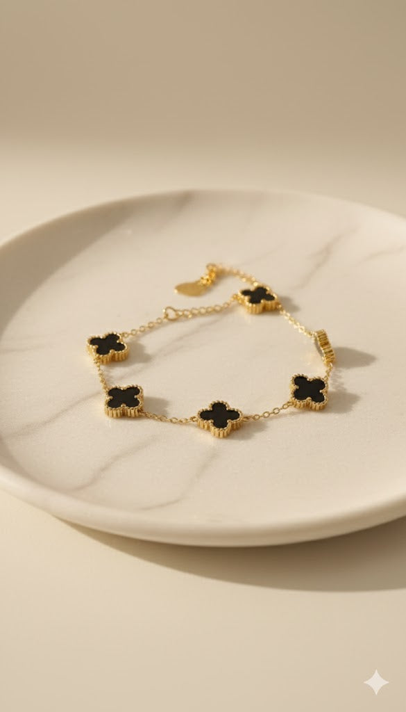 Black Clover Charm Bracelet